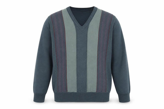 Sangan Men's Blue Striped Pullover Jumper M