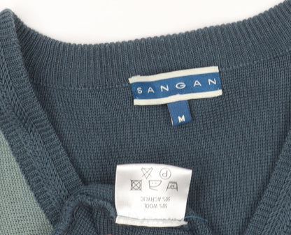 Sangan Men's Blue Striped Pullover Jumper M