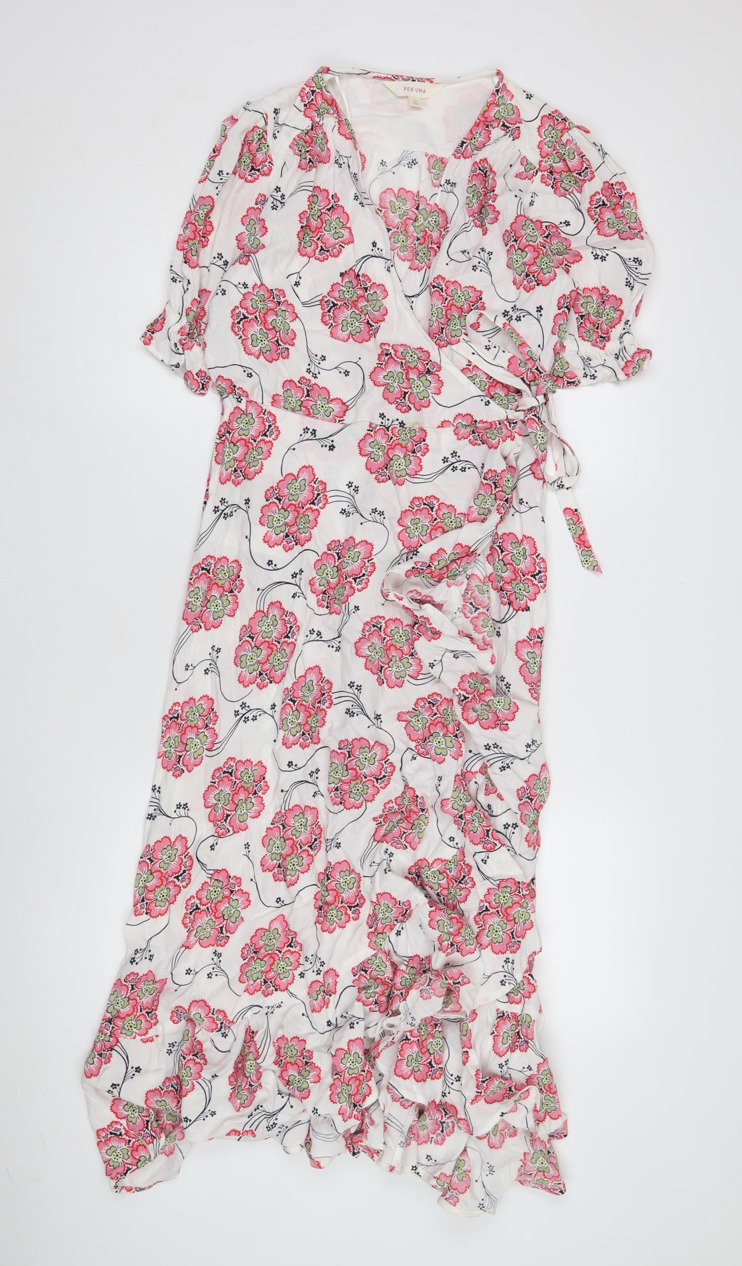 Per Una Women's Multicoloured Floral Wrap Dress 12