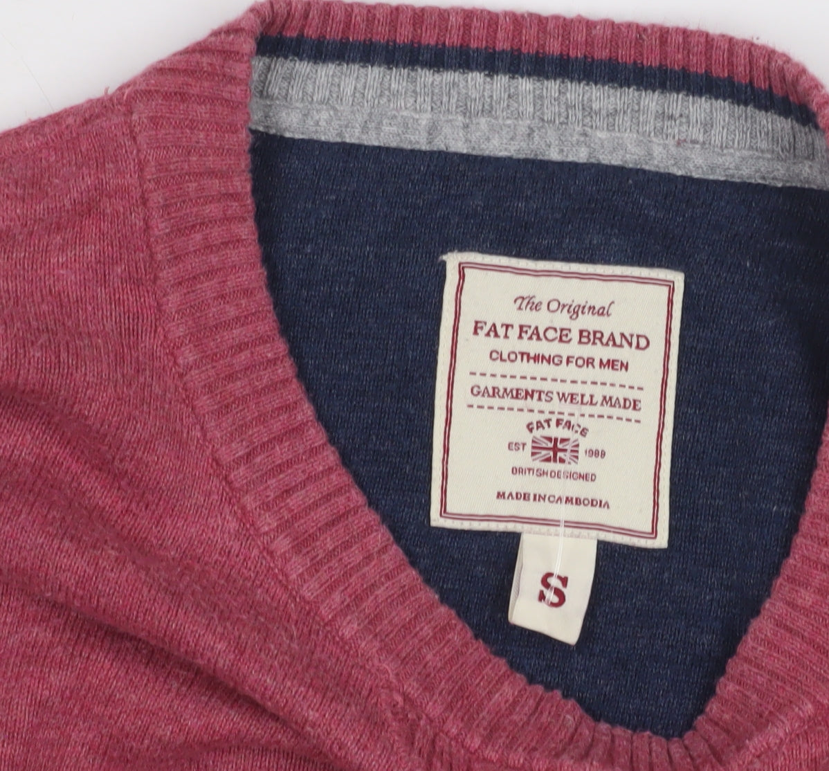 Fat Face Men's Red Pullover Jumper - S