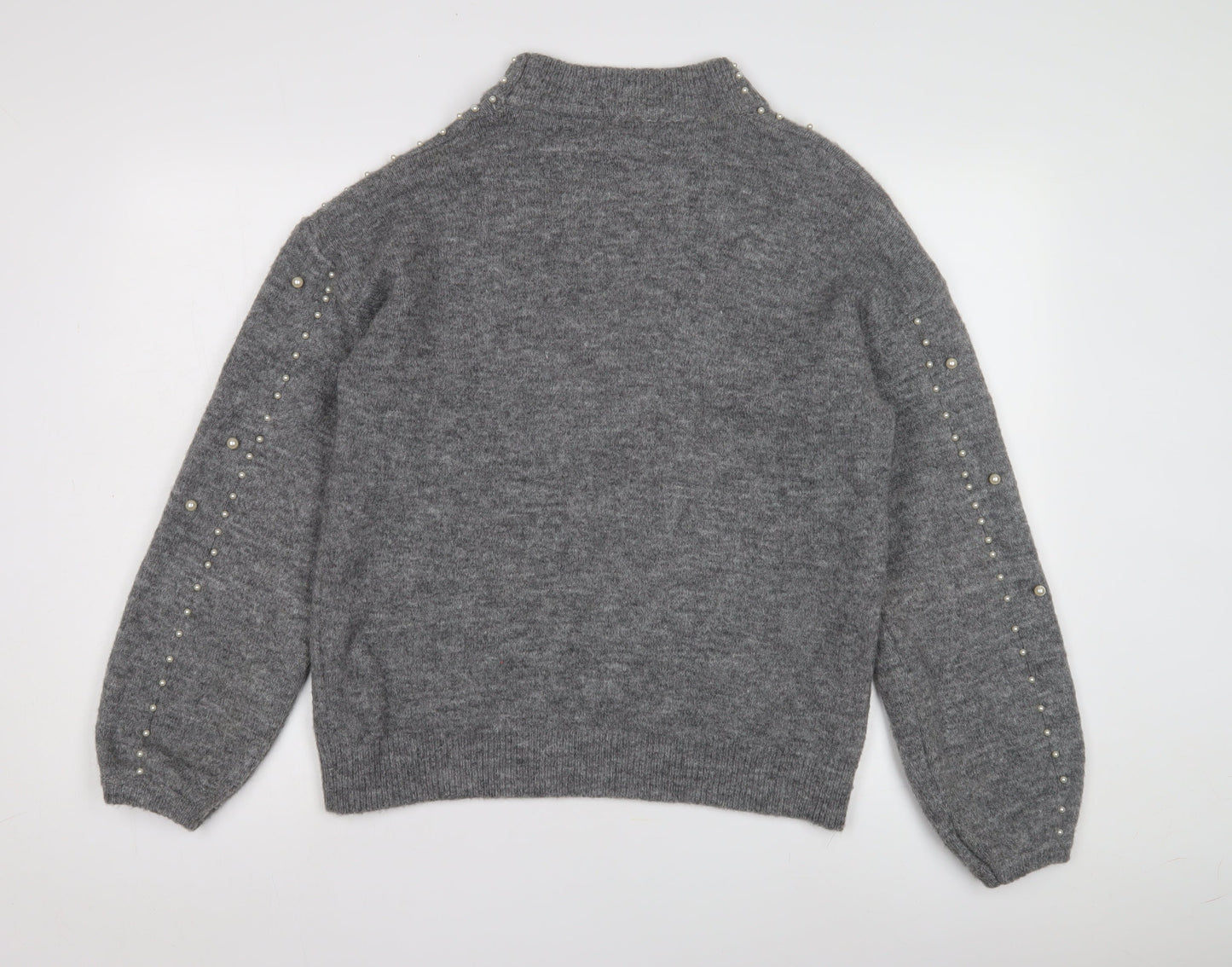 Womens UK Size M Quiz Grey Pullover Jumper