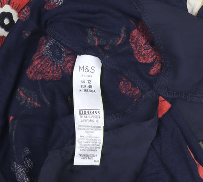Womens UK Size 12 Marks and Spencer Blue Tunic Blouse