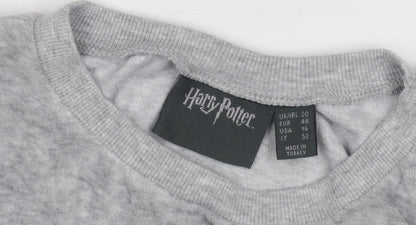 Unisex Adults UK Size 20 Harry Potter Grey Pullover Sweatshirt