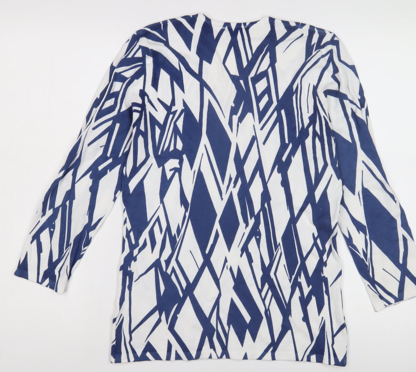 Womens UK Size 4 Marble Blue Pullover Jumper