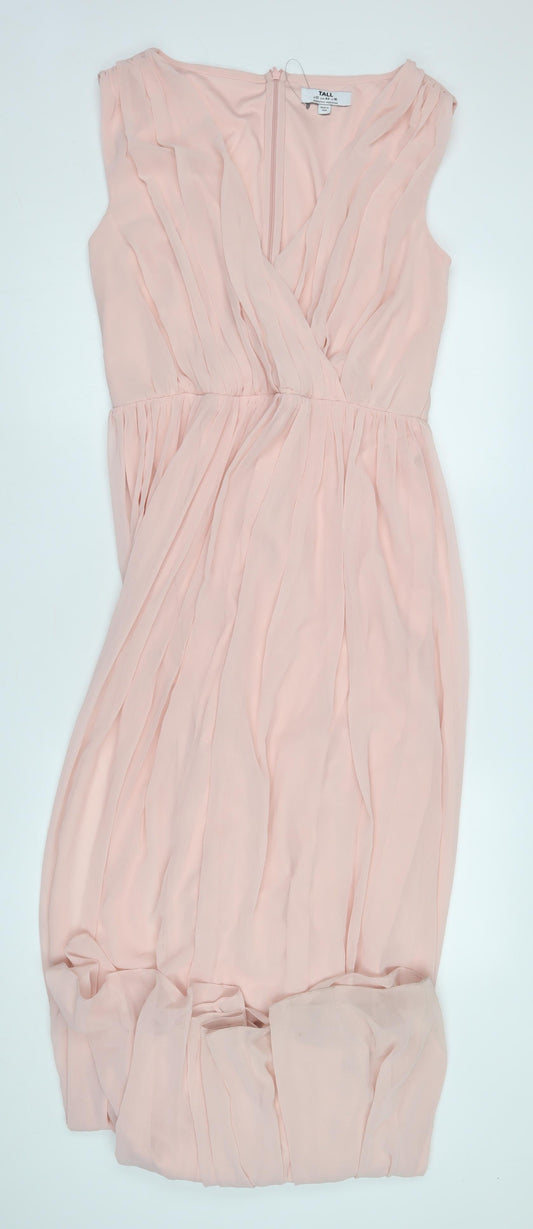 Dorothy Perkins Elegant Pink Sleeveless Women's Dress - Size 12