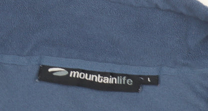 Mens UK Size L Mountain Life Blue Pullover Sweatshirt