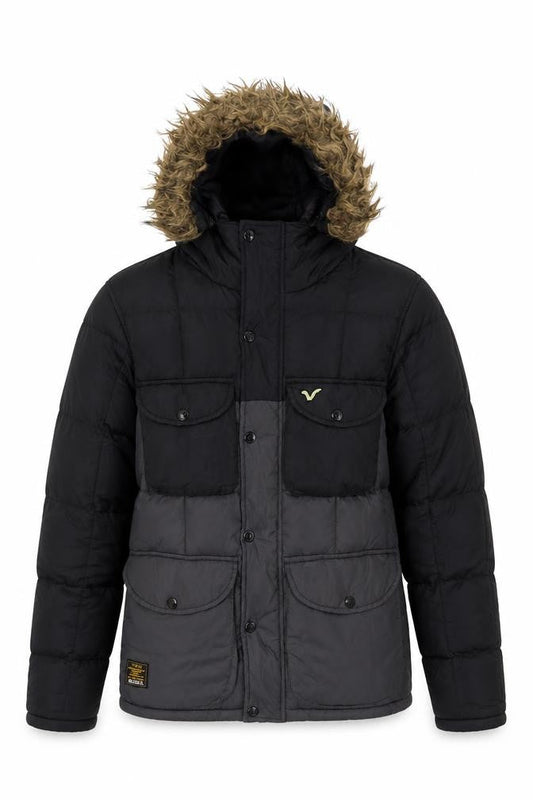 Front view of Voi Jeans Co. Black Puffer Jacket S unisex
