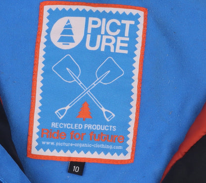 Picture Teens Blue Varsity Jacket Size 10 Winter