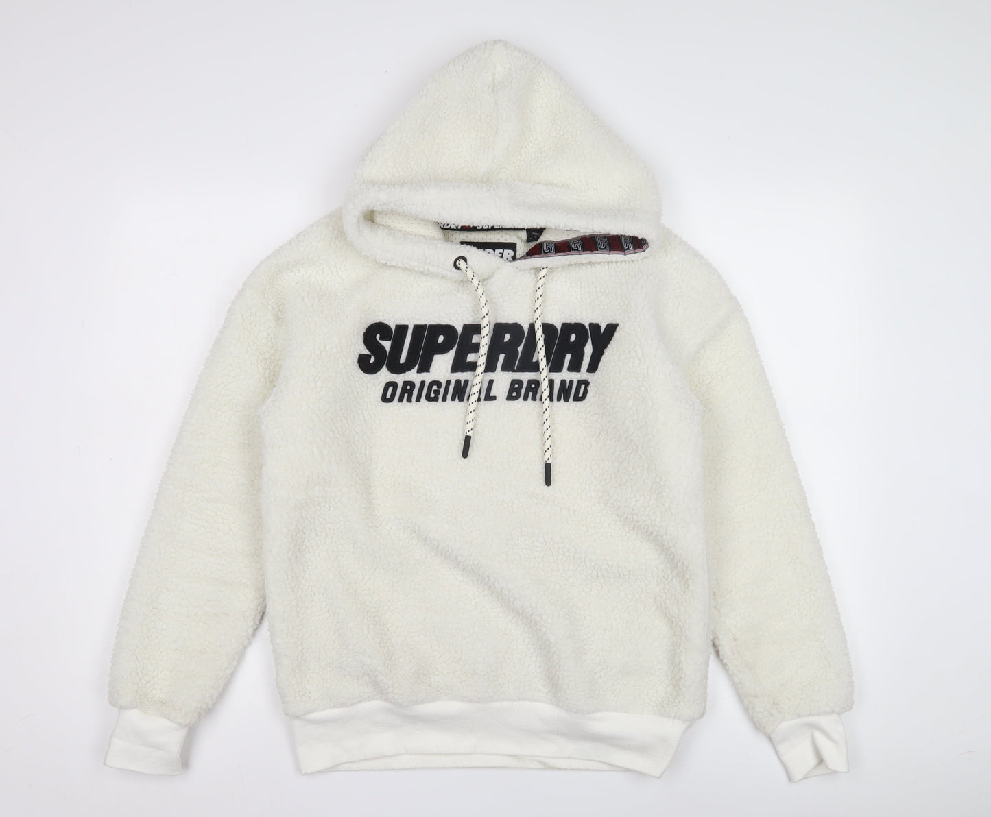 Superdry Women's White Hoodie, UK 10, Casual Fleece