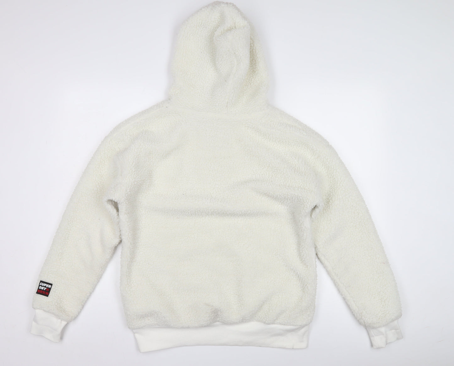 Superdry Women's White Hoodie, UK 10, Casual Fleece
