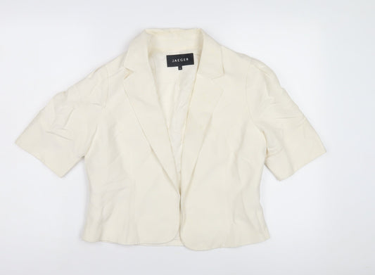 Jaeger Women's Ivory Linen Blazer Size 12 Casual