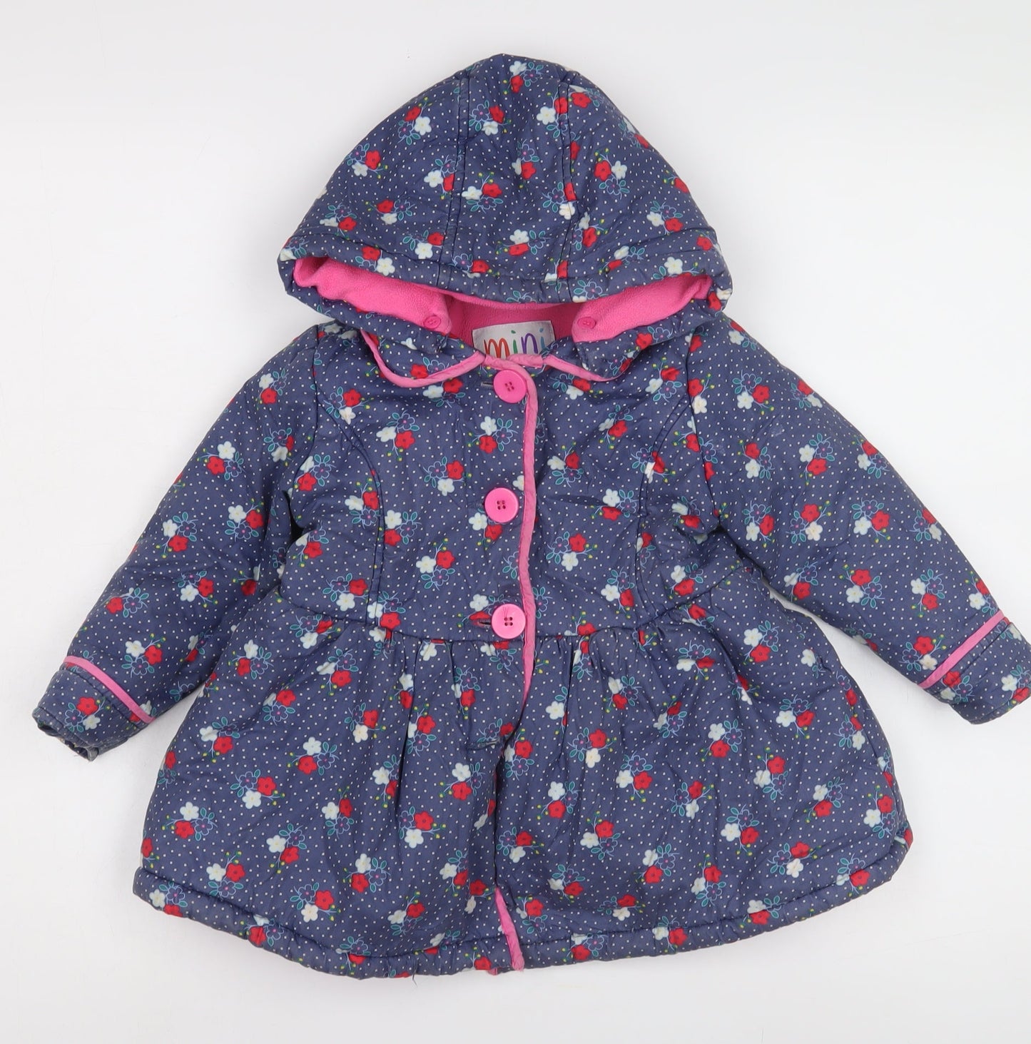 Mini Club Girls Floral Puffer Jacket Multicoloured 2-3 Yrs