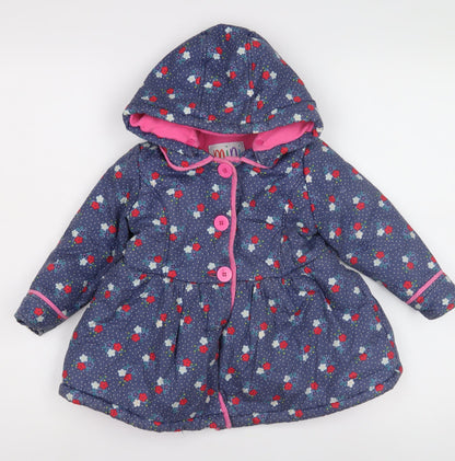 Mini Club Girls Floral Puffer Jacket Multicoloured 2-3 Yrs