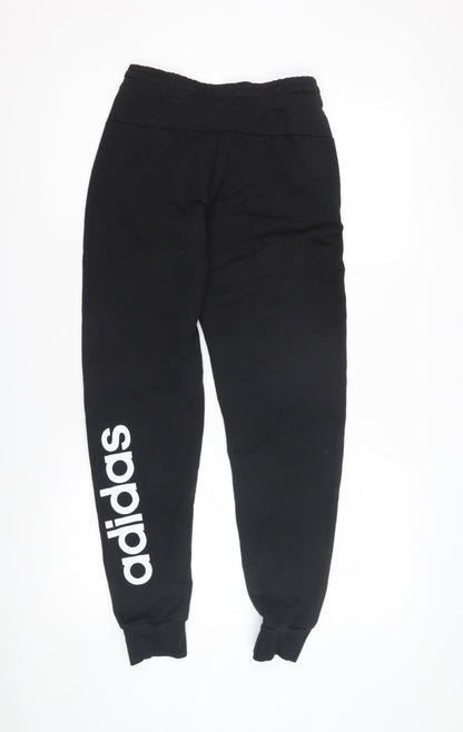 Adidas Unisex Kids Black Jogger Trousers 13-14 Years