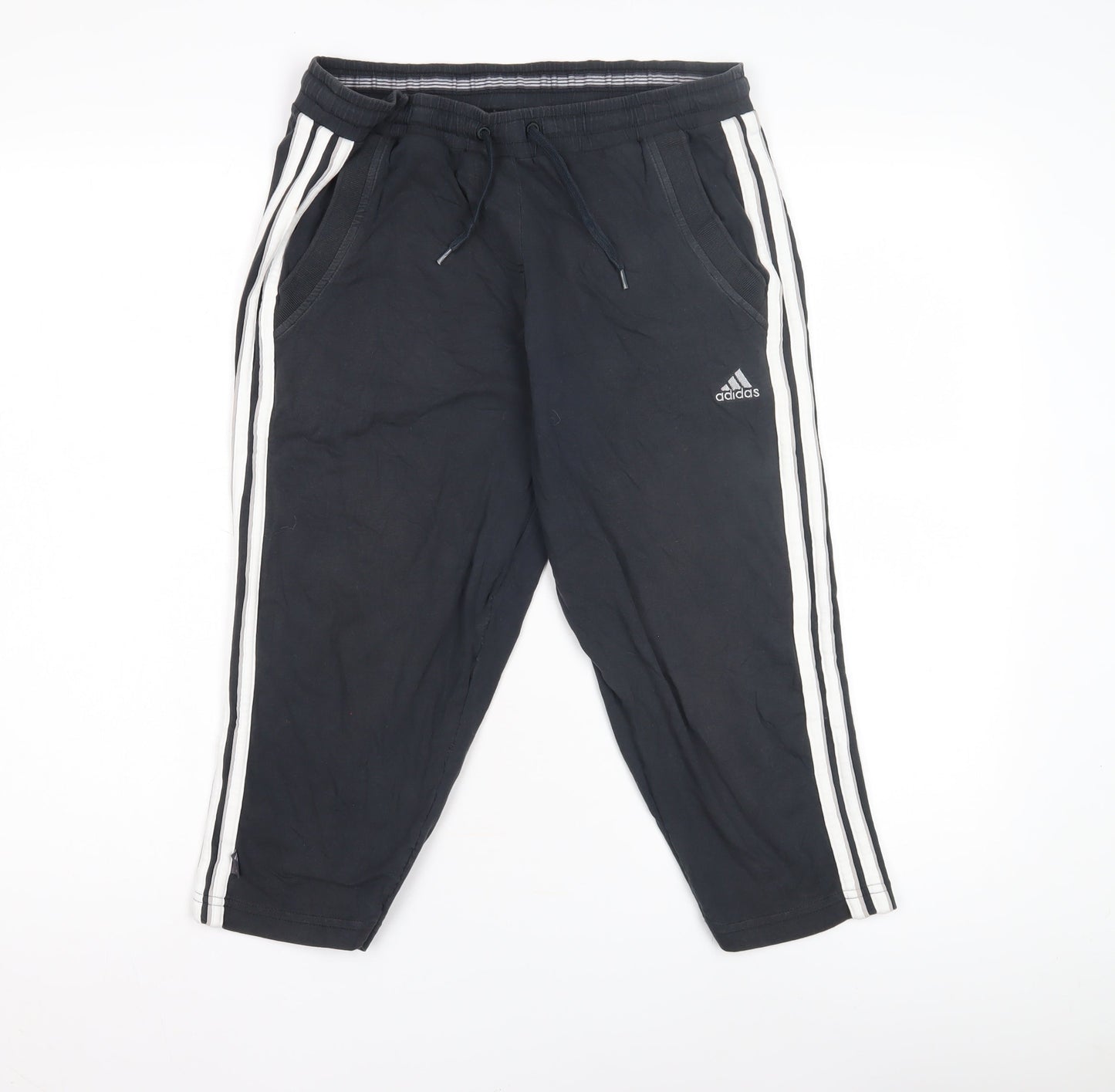 Adidas Black Unisex Joggers, L, Elastic Waist, Gym Ready