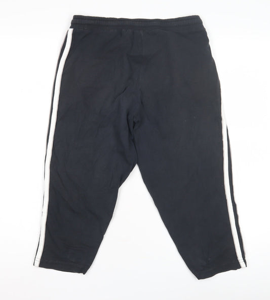 Adidas Black Unisex Joggers, L, Elastic Waist, Gym Ready