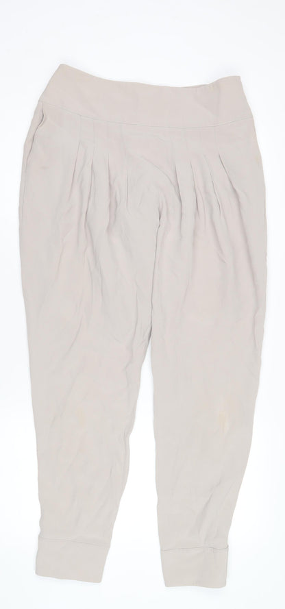 Womens UK Size S Reiss Relaxed Fit Casual Beige Trousers