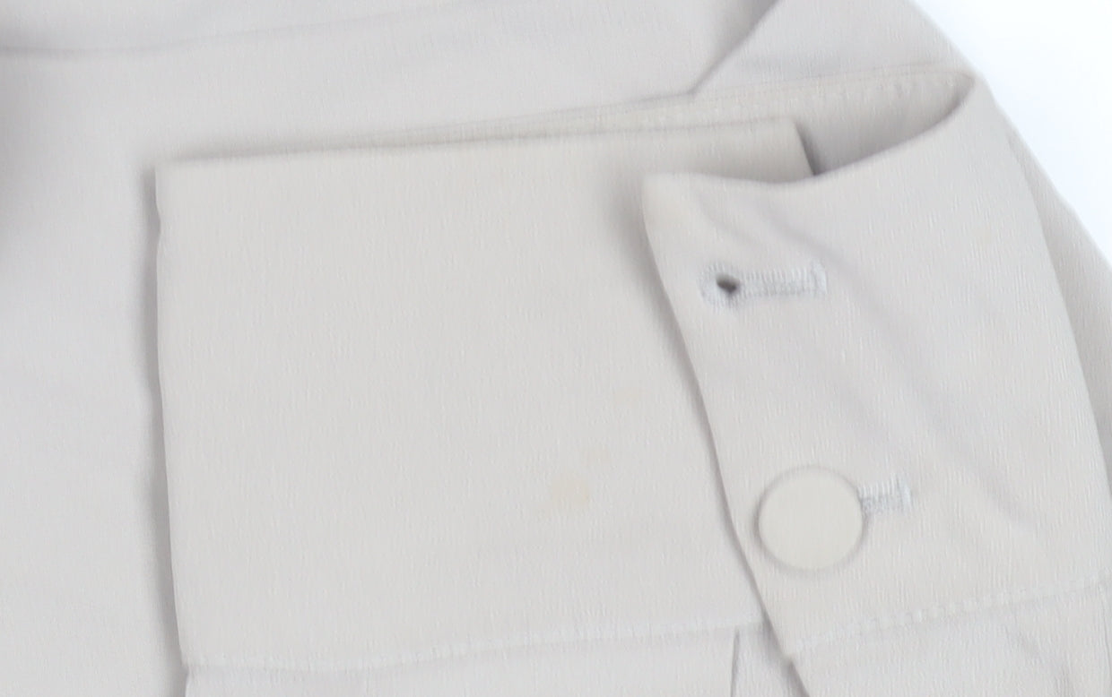 Womens UK Size S Reiss Relaxed Fit Casual Beige Trousers