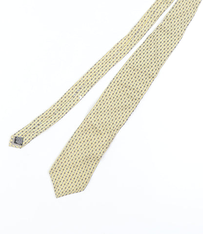 Angelo Bosani Men’s Yellow Silk Geometric Tie