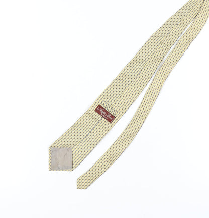 Angelo Bosani Men’s Yellow Silk Geometric Tie