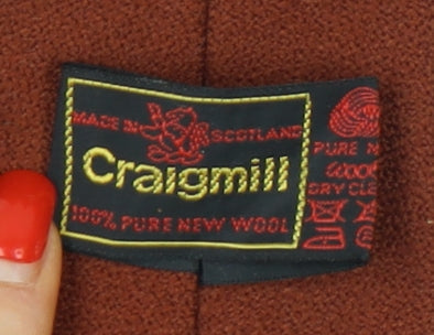 Craigmill Men's Brown Wool Slim Tie