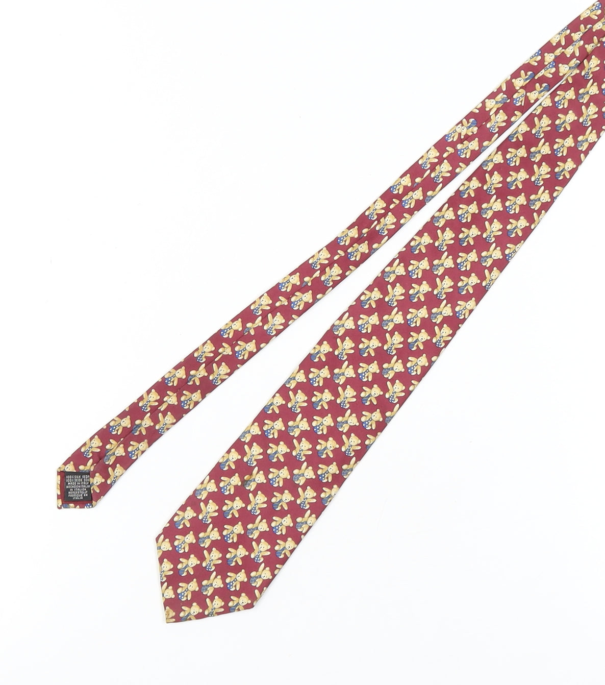 Mens Beaufort Red Animal Print 100%  Tie