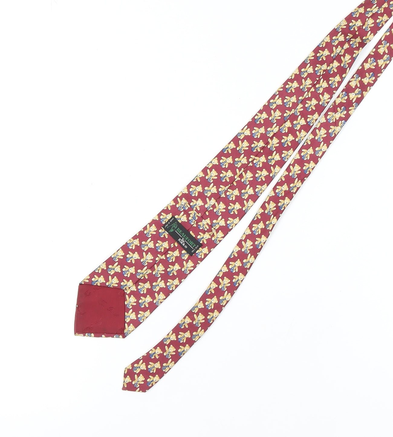 Mens Beaufort Red Animal Print 100%  Tie