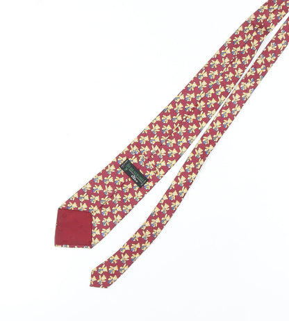 Mens Beaufort Red Animal Print 100%  Tie