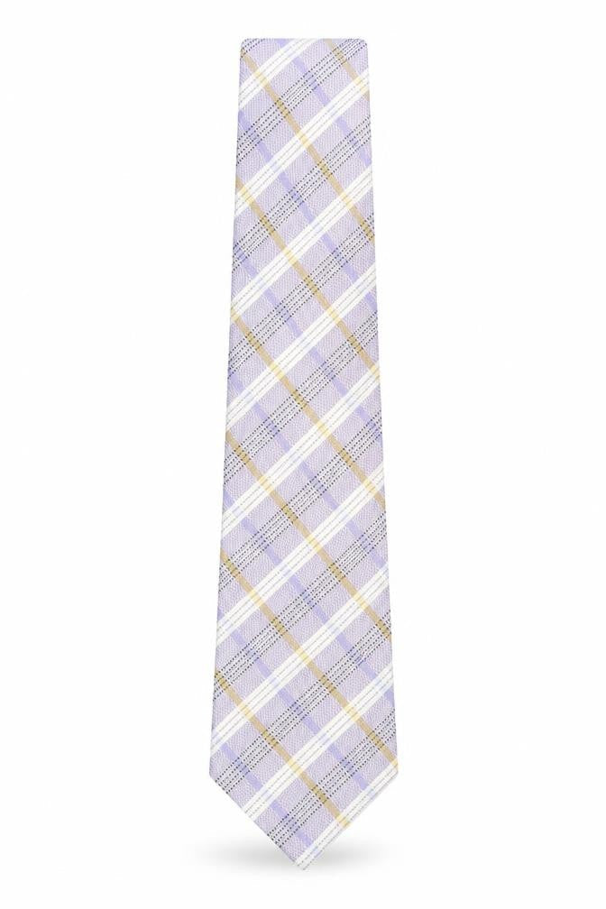 Mens Austin Reed Purple Plaids & Checks 100% Silk  Tie
