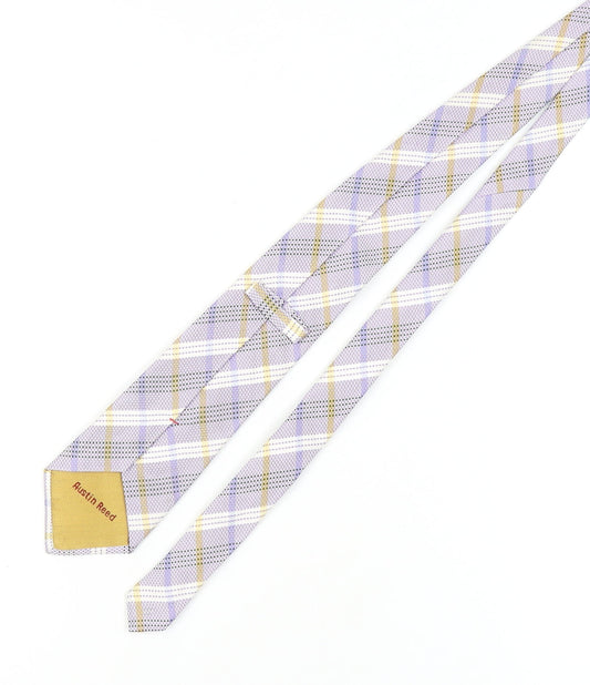Austin Reed Men's Purple Plaid Silk Tie, Excellent Condition