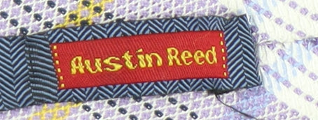 Austin Reed Men's Purple Plaid Silk Tie, Excellent Condition