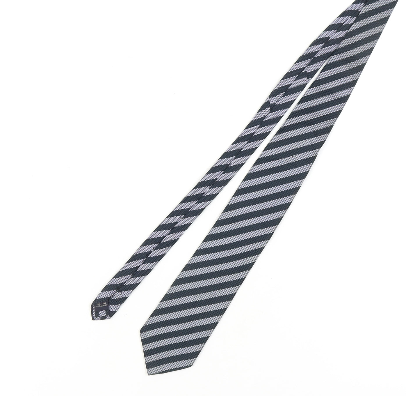 Mens Carducci Black Striped 100% Designer Tie