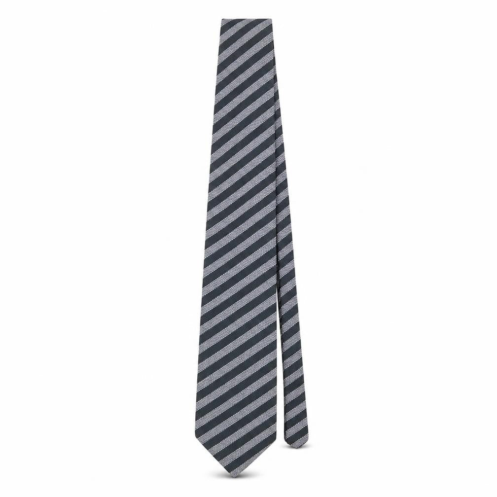 Mens Carducci Black Striped 100% Designer Tie