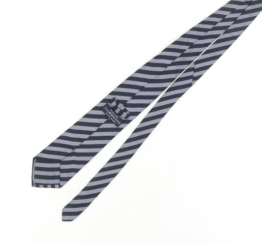 Mens Carducci Black Striped 100% Designer Tie
