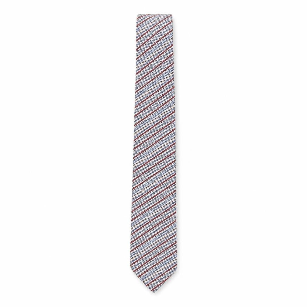 Mens Carducci Multicoloured Striped 100% Silk  Tie