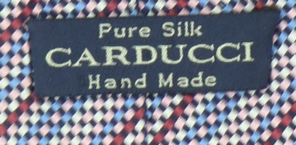 Mens Carducci Multicoloured Striped 100% Silk  Tie