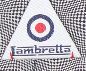 Lambretta Men's Grey Silk Slim Geometric Tie