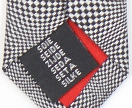 Lambretta Men's Grey Silk Slim Geometric Tie