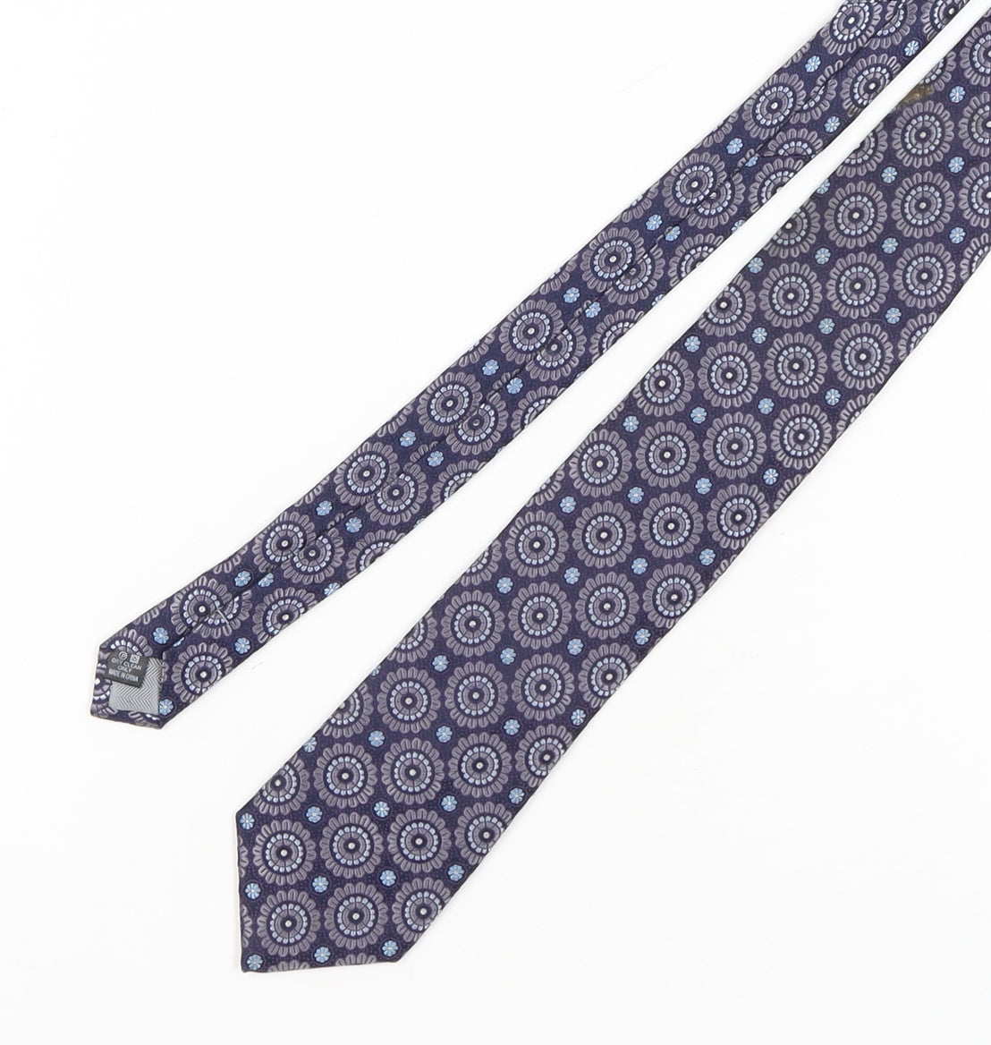 Racing Green Blue Silk Floral Men's Tie