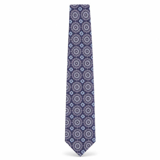 Mens Racing Green Blue Floral 100%  Tie