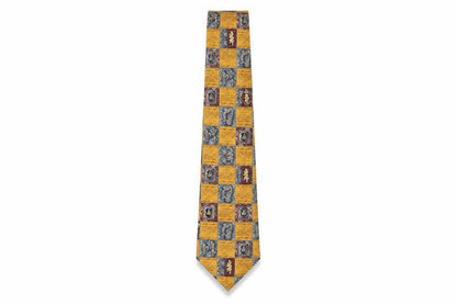 Mens Marks and Spencer Multicoloured Plaids & Checks 100% Silk  Tie