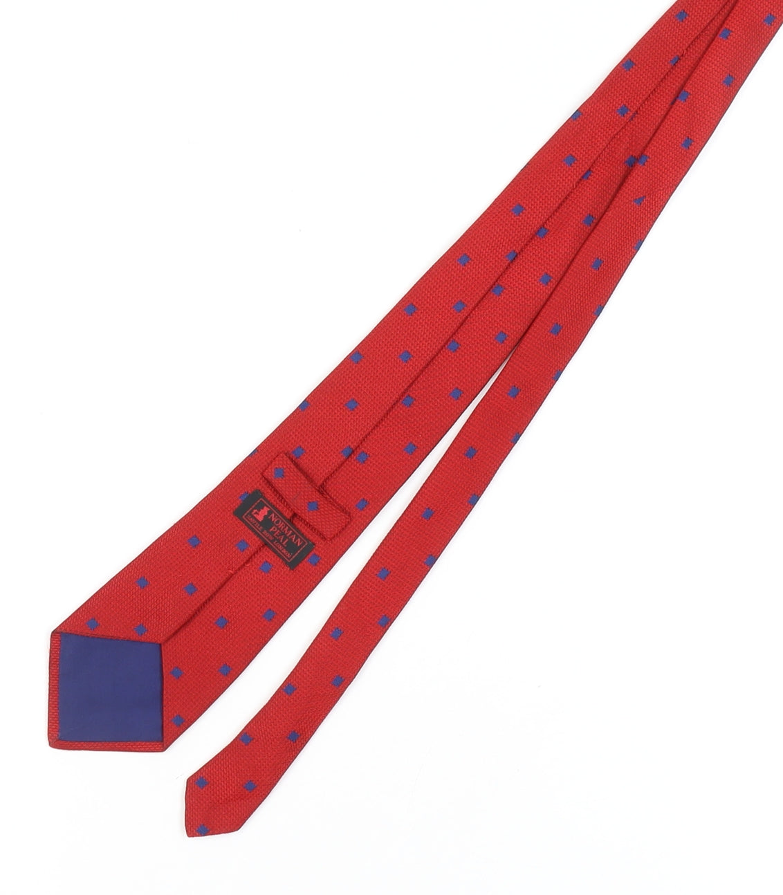 Norman Peal Men's Red Silk Polka Dot Tie