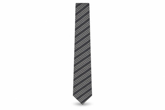 Bäumler Men's Black Striped Silk Tie One Size
