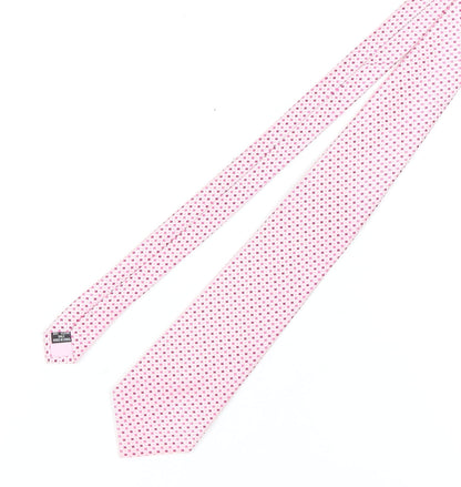 Mens Berwin & Berwin Pink Geometric 100% Slim Tie