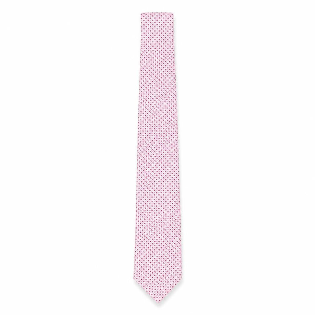 Mens Berwin & Berwin Pink Geometric 100% Slim Tie
