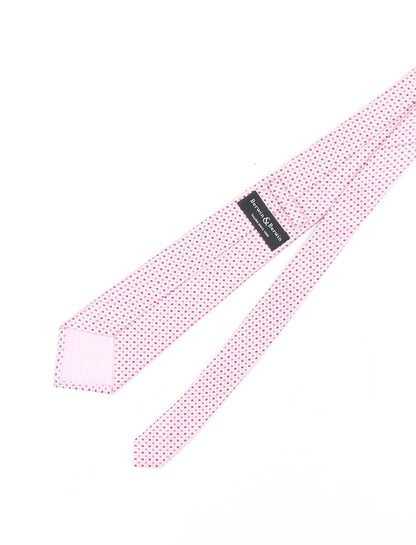 Mens Berwin & Berwin Pink Geometric 100% Slim Tie