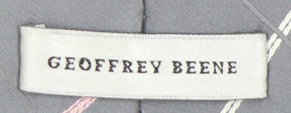 Geoffrey Beene Men's Grey Silk Plaid Handmade Tie