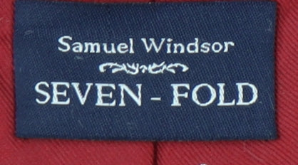 Samuel Windsor Men's Red Polka Dot Silk Tie, Excellent Condition