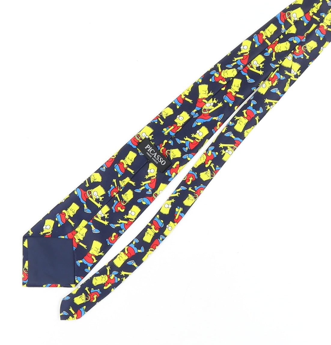 Picasso Men's Multicolour Simpsons Silk Slim Tie
