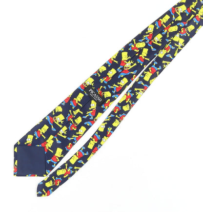 Picasso Men's Multicolour Simpsons Silk Slim Tie